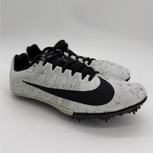Size 5.5 - Nike Zoom Rival S 9 Pure Platinum Speckled W/ Nike Racing Bag